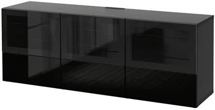 Amazon Com Ikea Tv Bench With Doors And Push Open Drawers Black