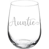 MIP Brand Wine Glass Goblet Auntie With Heart (17 oz Stemless)