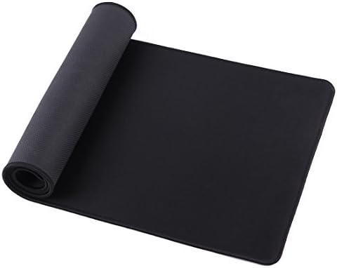 Extended Gaming Mouse Pad Computer Desk Mat with Non-Slip Rubber Base XX-Large Stitched Edges(Black)