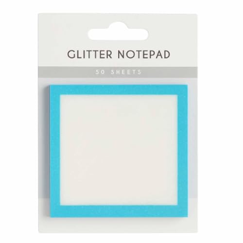 Transparent Sticky Notes Clear Post It Notes Pastel Sparkle Notepads Stationery Self-Adhesive Clear Memo Pads Cute See-Through Notepads for to-Do Lists, Study, Office & Home Organization (Blue)