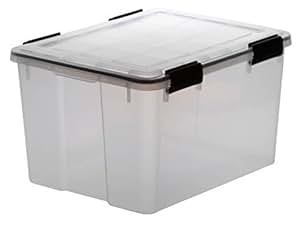 Caja de almacenamiento transparente XL de plástico con junta hermética