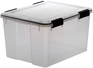 Caja de almacenamiento transparente XL de plástico con junta ...