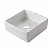 Kraus KCV-120 Square Ceramic Bathroom Sink, White