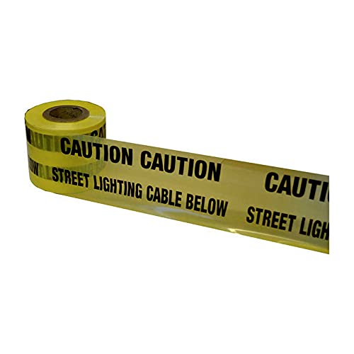 Caution Street Lighting Cable Underground Tape, Manufactured From 90 Micron Polypropylene, 365m Roll