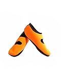 NuFoot Mary Janes Women's Shoes, Best Foldable & Flexible Flats, Slipper Socks, Travel Slippers & Exercise Shoes, Dance Shoes, Yoga Socks, House Shoes, Indoor Slippers, Orange, Large
