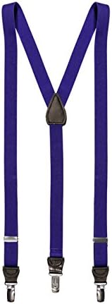 JJ Suspenders Men's Skinny Clip On Suspenders O/S Dark Purple