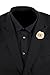 Men's Lapel Flower Pin Handmade Boutonniere for Suit - Begonia (Khaki)