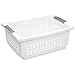 Sterilite 16648006 Stacking Plastic Basket, Large, White