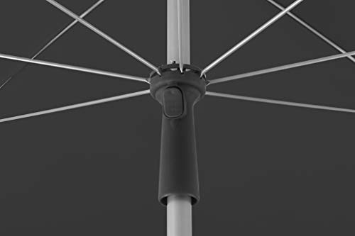Schneider Sonnenschirm Locarno, anthrazit, 150 cm rund, 715-15, Gestell Stahl, Bespannung Polyester, 2 kg – Bild 5