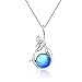 WRISTCHIE Womens Fashion Jewelry 925 Sterling Silver and Mermaid Pendant Necklace 18+2