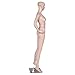Giantex Plastic Female Mannequin Realistic Head Turns Dress Form Display Full w/ Base (Natural Style 6)