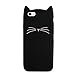 New Cute Cartoon 3D Beard Cat Ears Animal Silicone Mobile Phone Case Cover