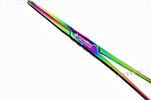 Premium 1 Each 5.5" Straight Hemostat Forceps Locking Clamps Stainless Steel Set-Multi Rainbow Color - Thumbnail 4