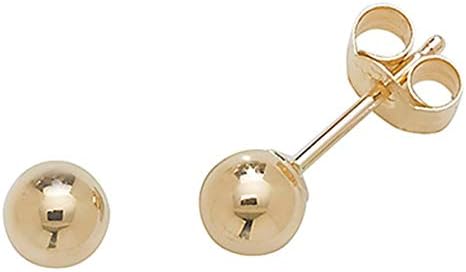 Pair Of 9ct Gold Ball ear studs In Size Ball 3mm,4mm,5mm,6mm