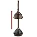 MetroDecor mdesign Bowl Brush, Plunger, Toilet Paper Holder, Round Wastebasket Trash Can, Bronze, Set of 4