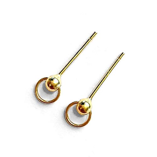 Gold Vermeil Door Knocker Stud Earrings