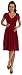 Happy Mama. Women's Maternity Jersey Flare Baby Shower Dress Short Sleeves. 108p (Crimson, US 8, L)