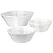 Avant Plastic Snack and Serving Bowls | set of 6 White