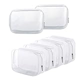 BEFORYOU 6 Pack Clear Toiletry Carry Pouch with