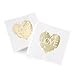 Hortense B. Hewitt Paper Wedding Napkins 50-Count, Foil Brush of Love, 4.75-Inch (Folded)