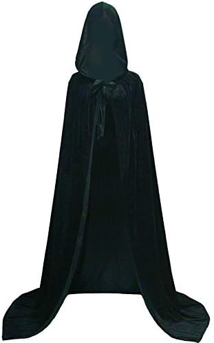 HSDREAM Velvet Hooded Cloak Cape for Halloween Cosplay Costumes Unisex