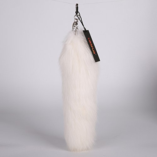 URSFUR Arctic Fox Tail Tail Fur Bag Charm Pendant