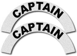 Firefighter Helmet Captain Crescent / Rocker / Arc Decal Sticker Pack - Set of 2