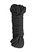 Doc Johnson Japanese Bondage Rope - Soft Cotton Rope - Gentle on the Skin - 32 Feet of Rope - Black