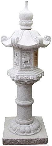 Japanese Style Kasuga Granite Stone Hand Carved 48" Garden Lantern