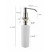 VAPSINT Sturdy Modern Brushed Nickel Kitchen Sink Countertop Hand Liquid Dish Built Soap Dispenser, Large Capacity 13 OZ Bottle Sink Soap Dispenser