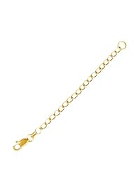 14 K oro 3 inch Cadena Collar extensor (Amarillo, Blanco, Rosa), oro amarillo, 1