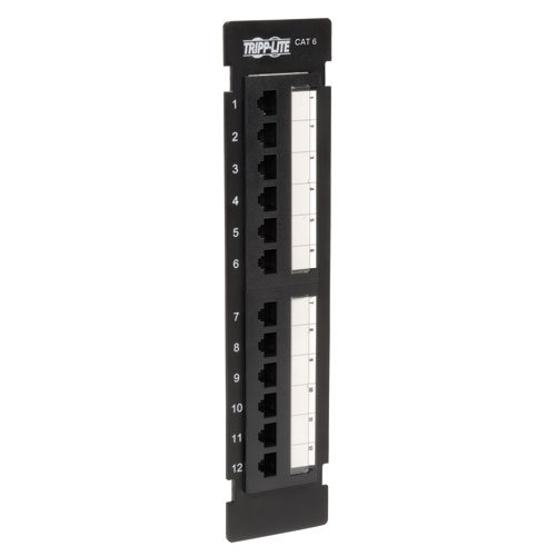Tripp Lite N250-012 12-Port Cat6 Wall-Mount Vertical 110 Patch Panel