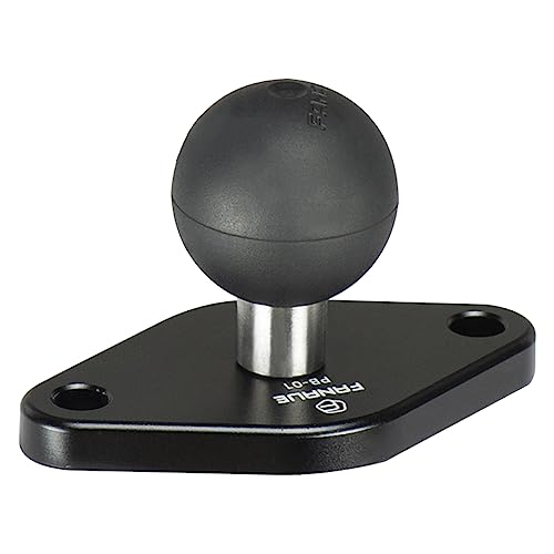 FANAUE Aluminum Alloy 1 inch Ball with Diamond Mount Base, Compatible RAM Mounts B Size Double Socket Arm and Bike Motorcycle Phone Holder, Industry Standard AMPS Hole 1.912''