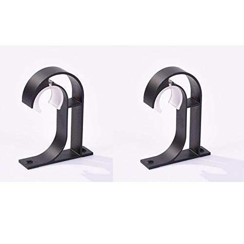 Guard 2pcs Double Curtain Rod Brackets Ceiling Mount Bracket
