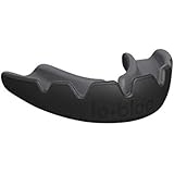 lobloo Slick Professional Dual Density Mouthguard for High Contact Sports as MMA, Hockey, Football, Rugby. One Size +10yrs, Black