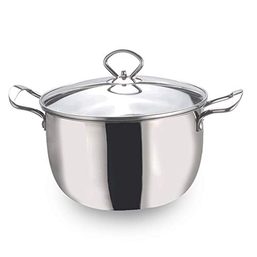 image for QWER Stainless Steel Soup Pot 22cm Kitchenware Hot Pot for Gas Stoves,
