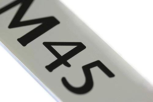 Infiniti M45 License Plate Frame Number Tag Rotary Engraved Chrome Plated Brass (Certified Refurbished)