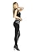 Suko Ponte Leggings for Women with Sexy Faux Leather 17170 Black 2