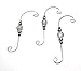 Ornament Hooks Beaded Holiday Hangers Decorative Silver Swirl Set of 24 Hooks (24)