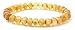 Unpolished Baltic Amber Stretch Bracelet - Suitable for Adults (Men and Women) - Size 7 inches (18 cm) - Made on Elastic Band - Raw Amber Beads - BoutiqueAmber (Honey, 7 inches)