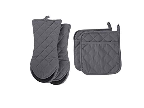 image for ARCLIBER Oven Mitts and Potholders,4PCS Heat Resistant Kitchen Gloves,