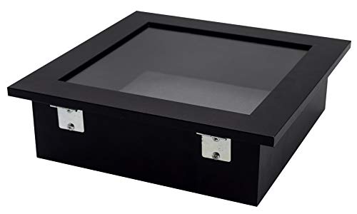 image for Golden State Art, 8x8 inch Black Shadow Box Frame Display Case, 2-inch