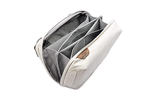 Peak Design Peak Design Tech Pouch, Bone, Electronics Organizer for Travel or Everyday Carry, Origami-Style Storage, Cable Pass-Through, Weatherproof Recycled Nylon, Gear Carry Bag for Men and Women