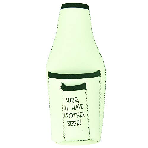 Glow-in-the-Dark Bottle Cooler Suit, Cigarette and Lighter Pouch, Free Bottle Opener – Another Beer