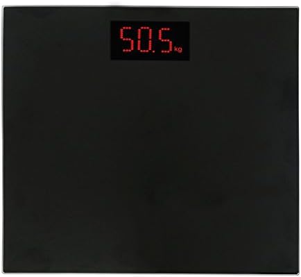 Wizzit© Digital Body Weight Bathroom Scale, Step-On Technology, 180 KG Red LCD Backlight