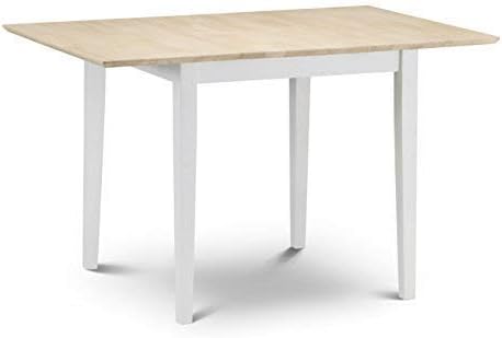 Julian Bowen Rufford Dining Table - Ivory / Natural Tables, Height: 75, Width: 80, Depth: 80cm