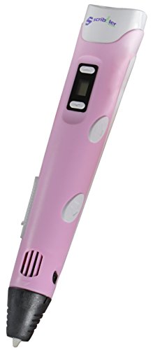 Scribbler 3D Pen V2 New Updated Model Printing Drawing Pen with LED Screen Different Colors! Aqua, Pastel Purple, Pastel Yellow, Pastel Pink (Pastel Pink)