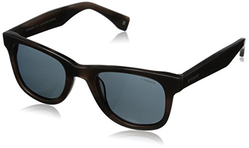Polaroid Sunglasses PLD1002S Polarized Wayfarer Sunglasses, Gray Horn & Gray Polarized, 50 mm