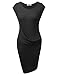JJ Perfection Women's Elegant Short Sleeve Midi Bodycon Dress