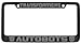 Autobots Transformers License Plate Frame Black with Silver lettering - 2 Free Caps